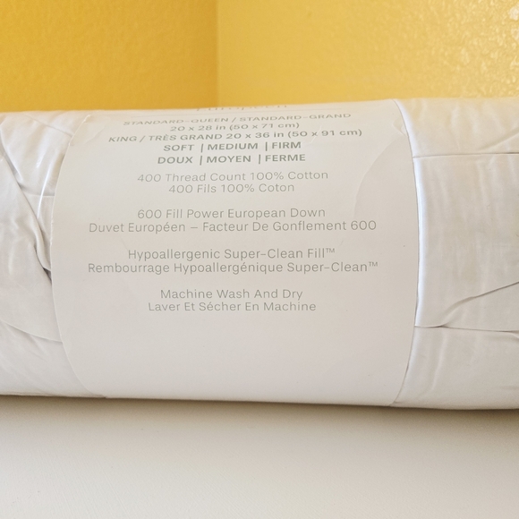 New Downlite Hotel Collection European Down Pillow King Soft 400TC 600FP - Picture 3 of 9